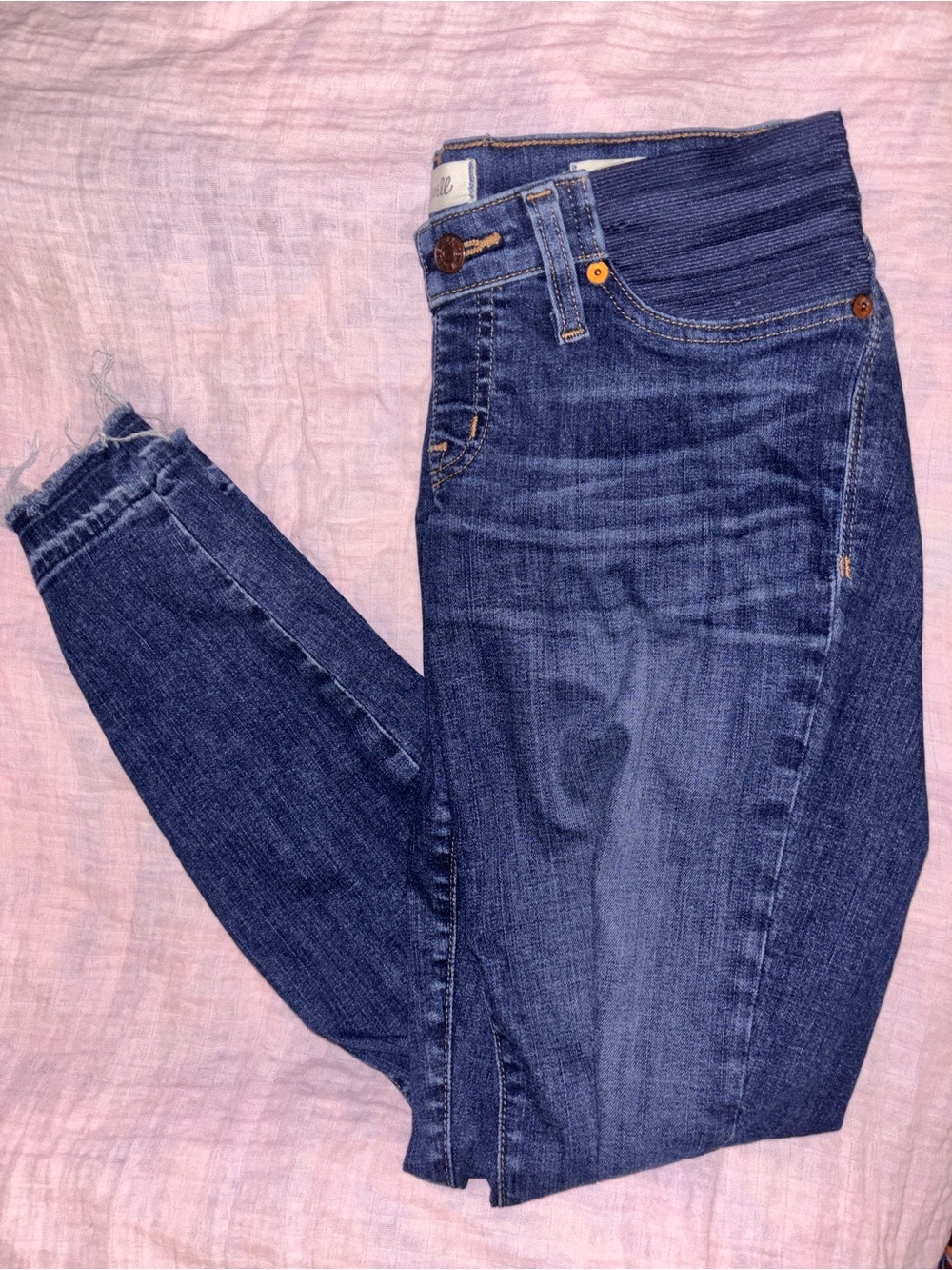 Madewell Maternity Skinny Classic Dark Blue Women's Jeans - Elastic Waist